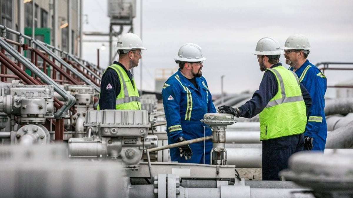 Workers on a work site